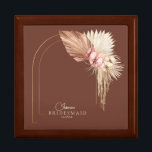 Boho Oasis Wedding Bridesmaid ID959 Gift Box<br><div class="desc">Bring the warmth of the kasbah to your wedding with this desert inspired wedding collection that features a colour palette from soft sand and rose gold to deep burnt copper. Exotic dried botanicals, subtle arch shapes and ethereal watercolor backgrounds add to the mystique. The gift box shown here personalized for...</div>