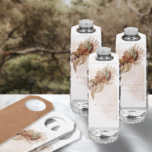 Boho Oasis Wedding Floral ID959 Bottle Tag