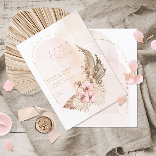 Boho Oasis Wedding ID959 Invitation (Creator Uploaded)