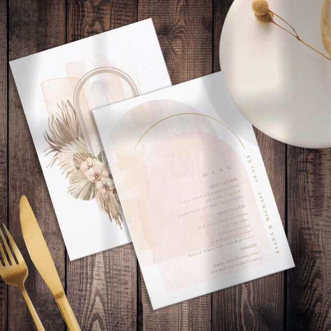 Boho Oasis Wedding Menu ID959 (Creator Uploaded)