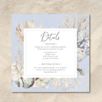 Boho Ocean Dusty Blue On the Beach Wedding