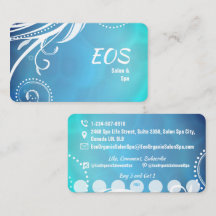 Boho Ocean Salon Spa Loyalty Business Card