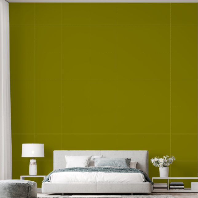 Boho Olive Houndstooth Wallpaper (Bedroom)