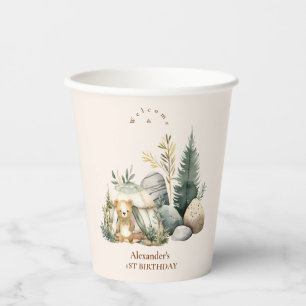 Boho One Happy Camper 1st Birthday Party  Paper Cups