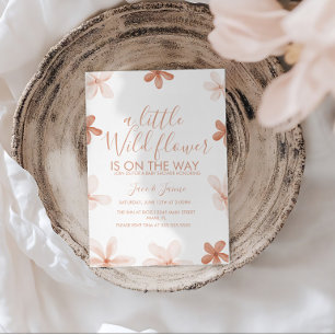 Boho One Wild Flowers Baby Shower  Invitation