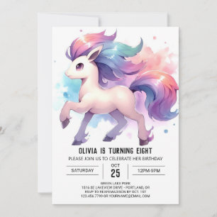 Boho Online Horse Birthday Invitation