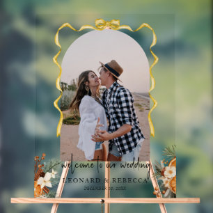 Boho or arc vert Mariage photo Acrylique Signal