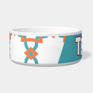 Boho Orange and Teal Geometric 