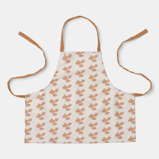 Boho Orange Flowers Kids Apron