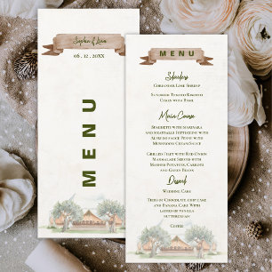 Boho Outdoor Tent Rustic Camp Wedding Reception  Menu