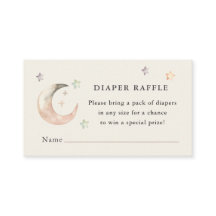 Boho Over the Moon Baby Shower Diaper raffle