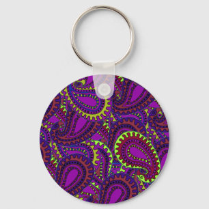 Boho Paisley Keychain