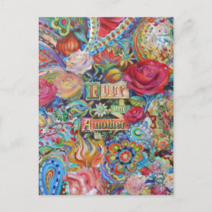 Boho Paisley Love Postcard