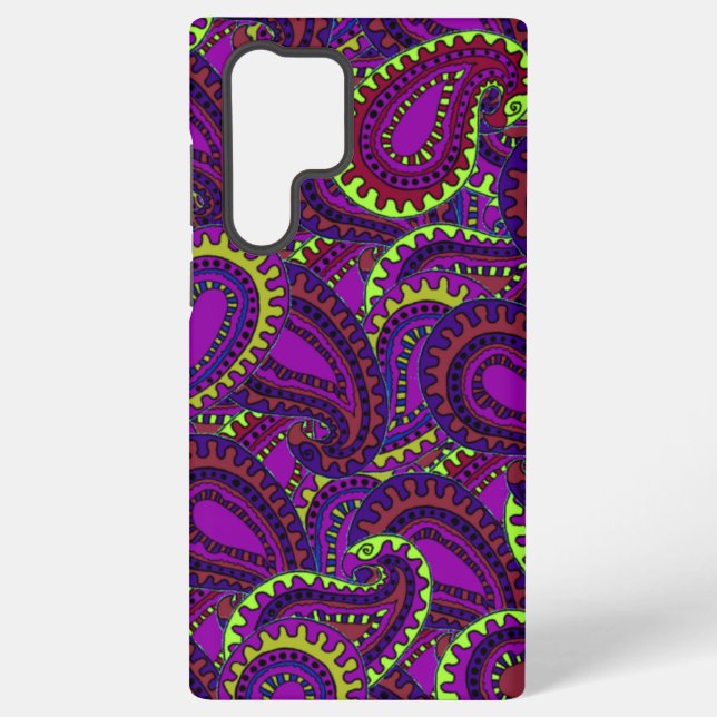 Boho Paisley Samsung Galaxy S22 Ultra Case (Back)