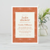Boho Palm Leaf Rust Botanical Baby Shower 