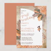 Boho Palm Leaves | Hydrangeas 1st Birthday Party