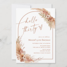 Boho Pampas 30th Birthday