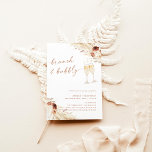 Boho Pampas Brunch & Bubbly Bridal Shower Invitation<br><div class="desc">This lovely Bridal Shower Brunch Bubbly Invitation features hand-painted watercolor champagne flutes with florals and pampas grass and is perfect to set the tone for your bohemian styled shower! Easily edit most wording to match your event! Most text and all text colours are fully editable —> click the "Customize Further"...</div>