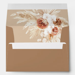Boho Pampas Enveloppes en laiton, Liner Floral Mod