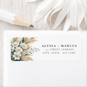 Boho Pampas Faisceaux en laiton Couple Names