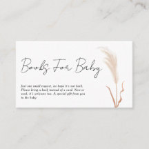 Boho Pampas Grass Baby Shower Book Request