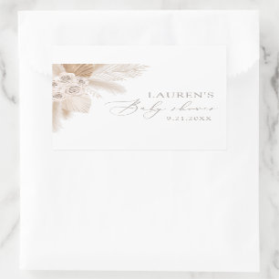 Boho Pampas Grass Baby Shower Sticker