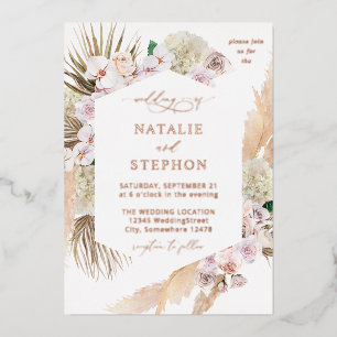 Boho Pampas Grass Beach Floral Wedding