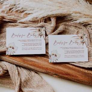 Boho Pampas Grass Books for Baby Card