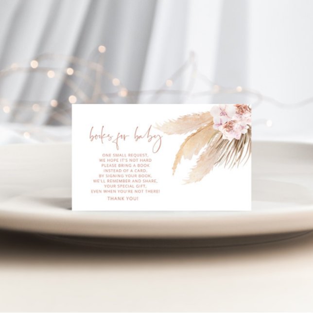 Boho pampas grass books for baby ticket enclosure  (Creator Uploaded)