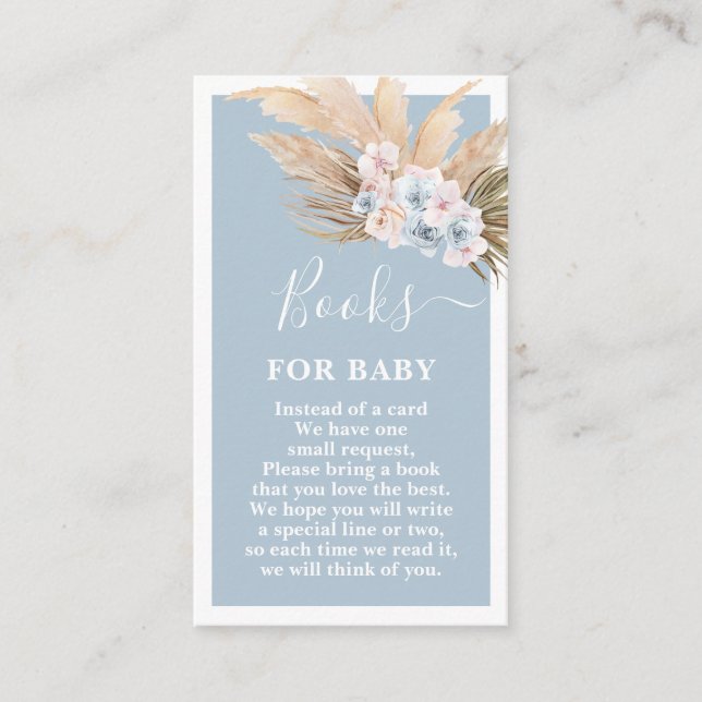 Boho Pampas Grass Boy Books for baby Card (Front)