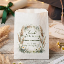 Boho Pampas Grass Daisy Botanical Graduation
