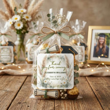 Boho Pampas Grass Daisy Graduation Thank You Favou