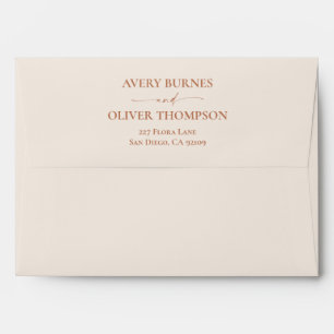 Boho Pampas Grass Envelopes, Terracotta Florals Envelope