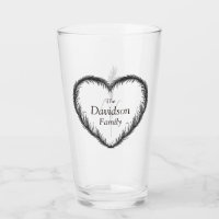 Boho Pampas Grass Family Name Pint Glass
