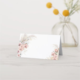 Boho Pampas Grass Floral Cartes de Place - Vide