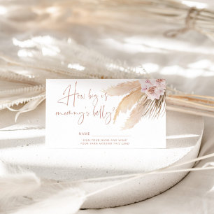 Boho pampas grass how big is mommy's belly enclosure card