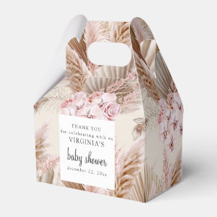 Boho pampas grass neutral Cream Arch supplies Favor Box
