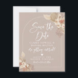 Boho Pampas Grass Neutrals Save The Date<br><div class="desc">Save The Date engagement card in beautiful neutral colours with an arch design and pampas grass foliage.</div>