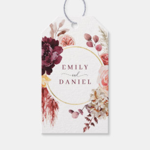 Boho Pampas Grass Wedding Favour Gift Tags
