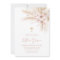 Boho Pampas Pink Girl Floral Baptism Christening  