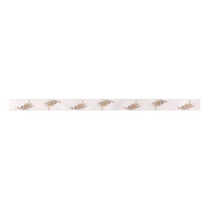 Boho Pampas Pink Ribbon Satin Ribbon