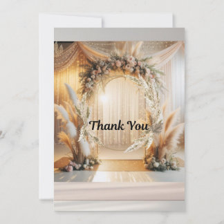 Boho Pampass Floral Wedding Invitation |Editable