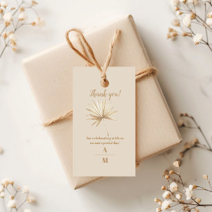 Boho Pampass Grass Floral Wedding Gift Tags