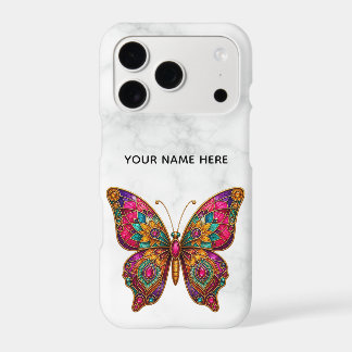 Boho Papillon Verre Cathédrale Marbre Étui Personn