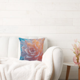 Boho Pastel Coussin Succulent - Pétales Vitrées À
