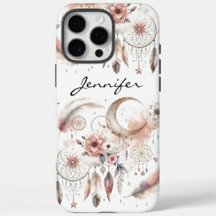 Boho Pastel Feather Dreamcatcher iPhone 16 Pro Max Case