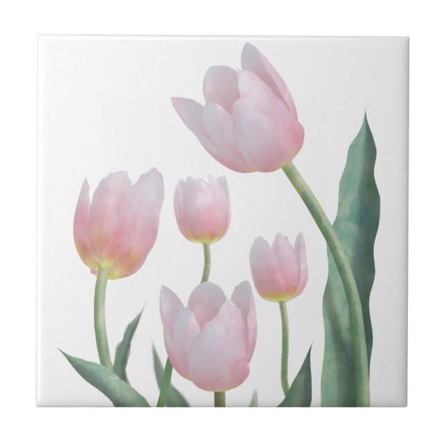 Boho Pastel Floral Tile (Front)