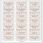 Boho Pastel Peach Wedding Guest Address Labels<br><div class="desc">These boho pastel peach wedding guest address labels are perfect for a summer wedding. The modern design features beautiful calligraphy and a light peach background. Customize each label with the name and address of your guests. 21 labels per sheet. Add each sheet that you need to your cart individually. Each...</div>