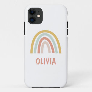 Boho Pastel Rainbow Personalized iPhone 11 Case