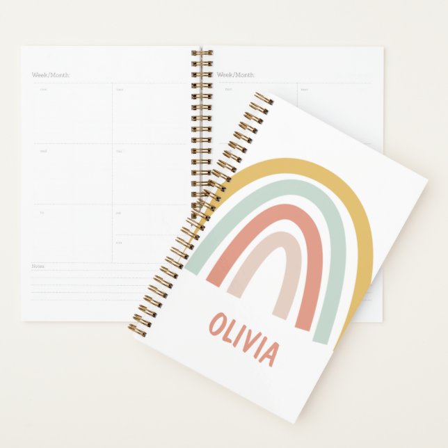 Boho Pastel Rainbow Personnalisé (Devant avec enveloppe)